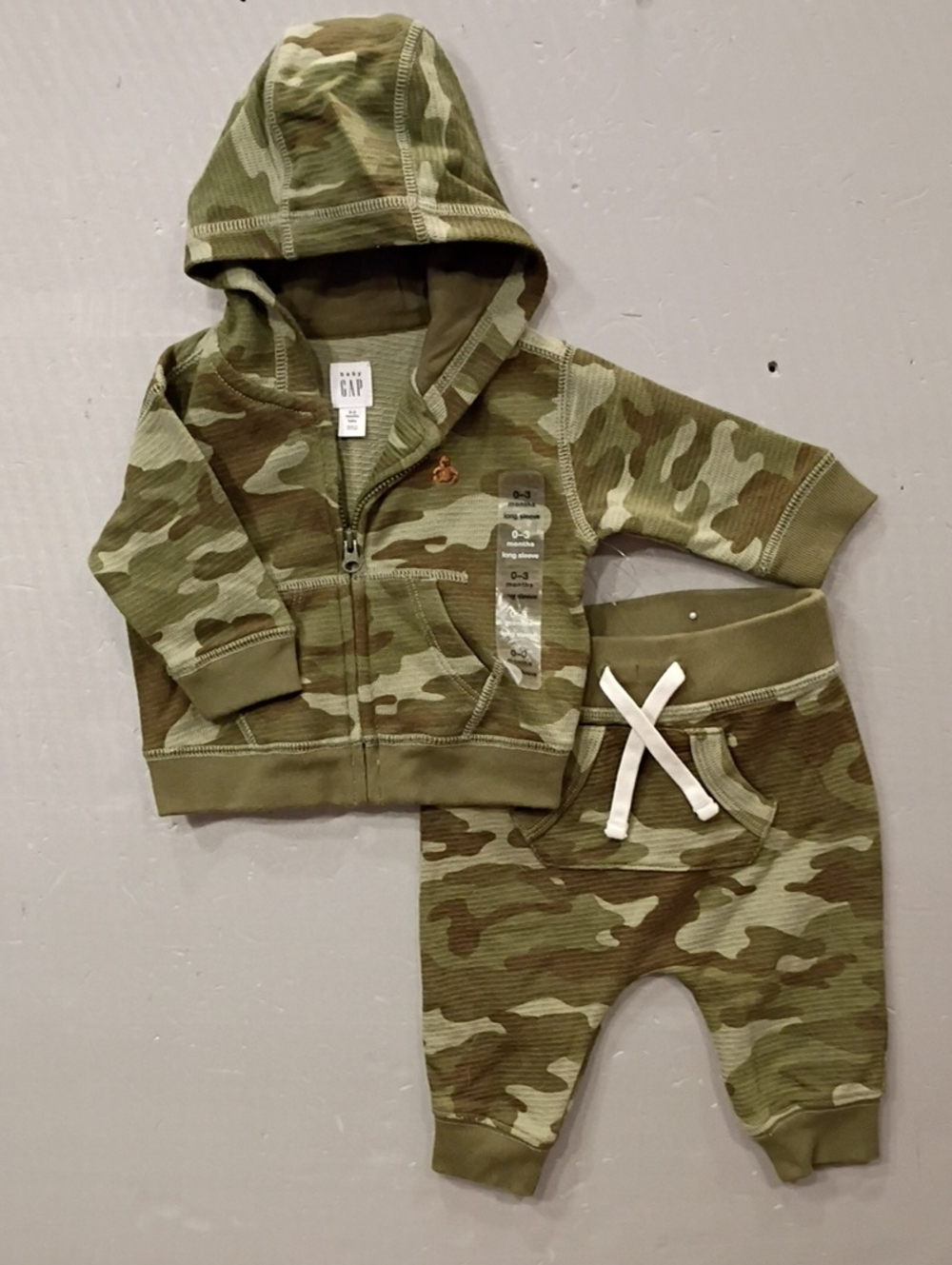 Gap Baby Camo Hoodie & Jogger Set - Green